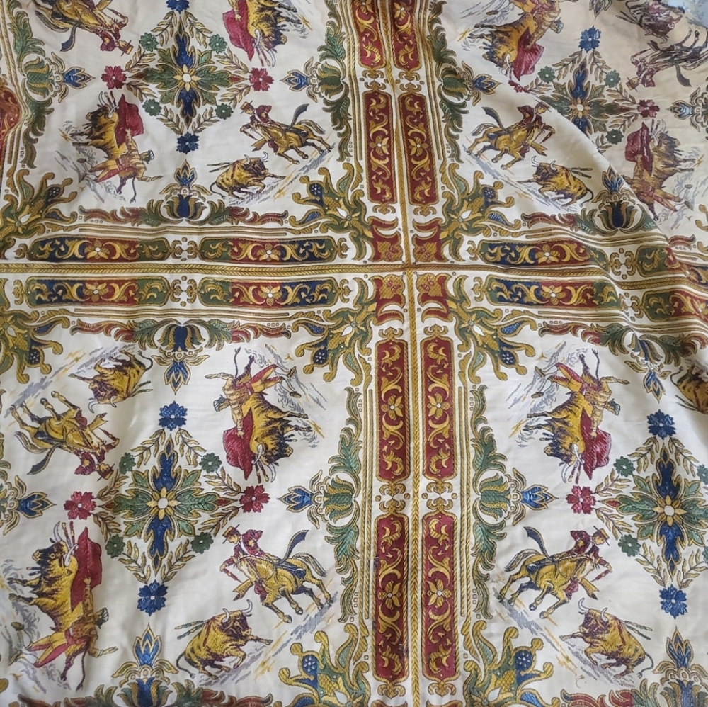 Vintage Brocade Matador Tablecloth/Tapestry.